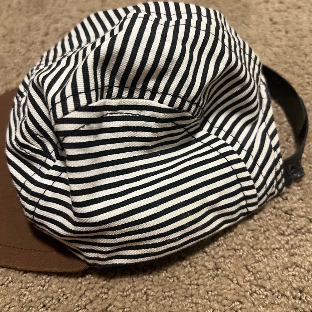 Striped Black and White Kids Hat - Picture 4 of 7